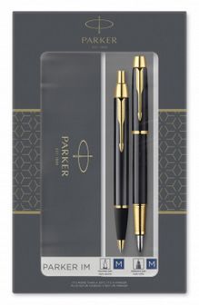 Подарочный набор: PARKER IM Core FK221  Black GT ручка перьевая +ручка шариковая, в подарочной коробке 2093216