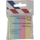 Набор самоклеящихся этикеток-закладок Attomex бумажные 50x12 мм, 4x100 листов, 4 пастельных цвета, в пластиковом блистере 2011702