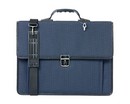 Портфель с 2 отделениями Сосново, ткань, 290*370мм., карман, металлический замок с ключом, синий  Канцбург 1С21