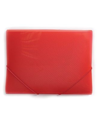 Папка пластиковая 0.4мм, на резинке, фА4, красная полупрозрачная, LINE Хатбер Пк4р_03015
