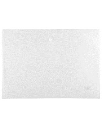 Папка-конверт пластиковая 0.18 мм, на кнопке фА4, прозрачная, Хатбер AKk4_00000