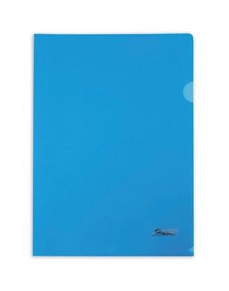 Папка-уголок пластиковая 0.18мм, синяя, Хатбер AG4_00102