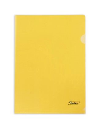 Папка-уголок пластиковая 0.18мм, желтая, Хатбер AG4_00105