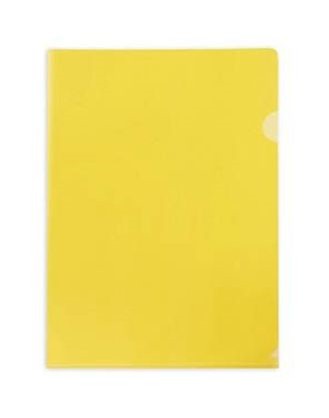 Папка-уголок пластиковая 0.15мм, желтая, Хатбер AGр_04205