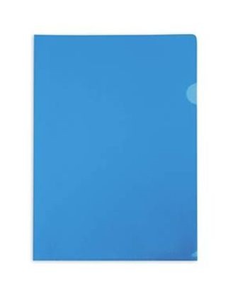 Папка-уголок пластиковая 0.15мм, синяя, Хатбер AGр_04202