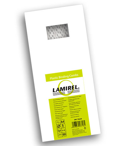 Пружина пластиковая Lamirel, 8 мм. Цвет: белый, 100 шт LA-78668