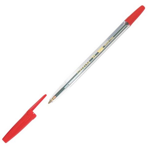 Ручка шариковая Corvina 51 красная, прозрачный корпус 40163/03