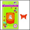 Панч креативный "Бабочка", кнопочный, d=25мм, оранжевый, Феникс+ 37198