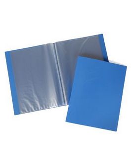 Папка пластиковая 0.5мм, с 10 прозрачными вкладышами, синяя, LINE Хатбер 10AV4_03009