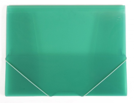 Папка пластиковая 0.4мм, на резинке, фА4, зеленая полупрозрачная, LINE Хатбер Пк4р_03007