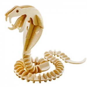 Конструктор 3D Деревянные пазлы "Животные. Змея" M006