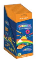 Карандаши 12цв., "Y-PLUS. Rainbow", + точилка DPX1104