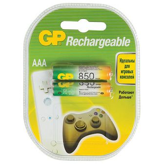 Батарейка аккумуляторная AAA GP HR03 (2-BL) Ni-MH 850 mAh