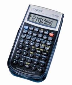 Калькулятор CITIZEN инженерный 10+2разр.(sin+cos) 149*70*12, 165 функций, черный SR260N