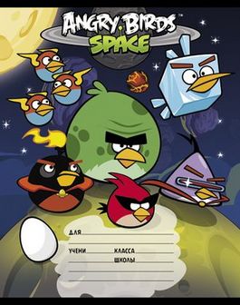 Тетрадь 12л. лин., обл. мелов., "Аngry birds", 5 видов, Хатбер (28/280) 12Т5В2