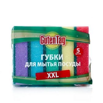 Губка д/посуды ГУТЕН ТАГ универсал. XXL 5шт