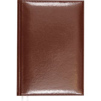 Ежедневник недатированный "Attomex. Visa" A5 (145 ммx205 мм) 272 стр, белая бумага 70 г/м2, печать в 1 краску, твердая обложка из искусственной кожи с поролоном, отстрочка, термо тиснение, перфорация, 2 ляссе, в термоусадочной пленке, коричневый 2034625