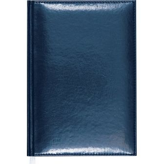 Ежедневник недатированный "Attomex. Visa" A5 (145 ммx205 мм) 272 стр, белая бумага 70 г/м2, печать в 1 краску, твердая обложка из искусственной кожи с поролоном, отстрочка, термо тиснение, перфорация, 2 ляссе, в термоусадочной пленке, темно-синий 2034626