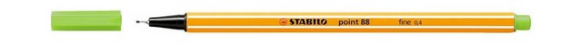 Ручка капил. Stabilo point-88 светло-зеленая 0,4мм - популярная ручка для офиса (10) 88/33