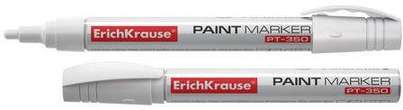 Маркер-краска ErichKrause 1.5-2.5мм, белый, РТ-350 (6/432) 37293