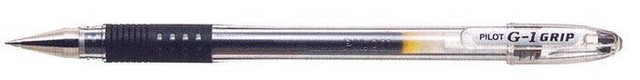 Ручка гел. PILOT черная, прозрачный корпус, с резиновым грипом, 0,5 мм. (12/144) BLGР-G1-5 (B)