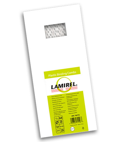 Пружина пластиковая Lamirel, 25 мм. Цвет: белый, 25 шт. LA-78772