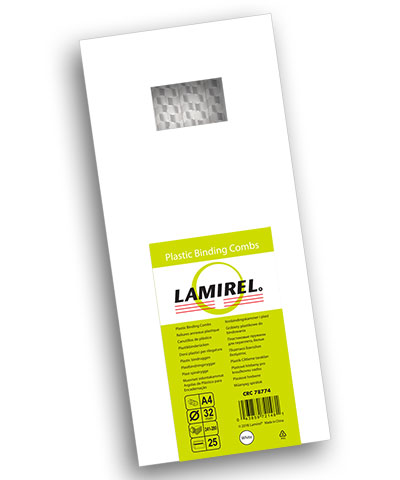 Пружина пластиковая Lamirel, 32 мм. Цвет: белый, 25 шт. LA-78774