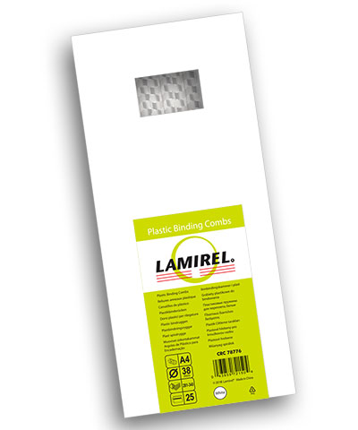Пружина пластиковая Lamirel, 38 мм. Цвет: белый, 25 шт. LA-78776