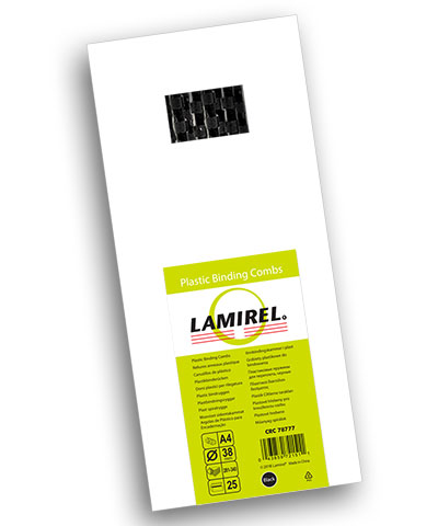 Пружина пластиковая Lamirel, 38 мм. Цвет: черный, 25 шт. LA-78777