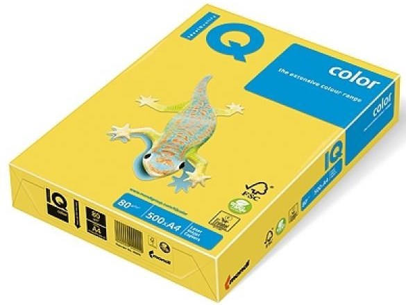 Бумага д/ксер. цветная "IQ COLOR"  Intensive  фА4, 80г/м2, 500л., горчичная IG50