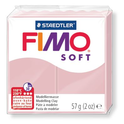 Пластика Fimo soft, нежно-розовый брус 56гр. 8020-21