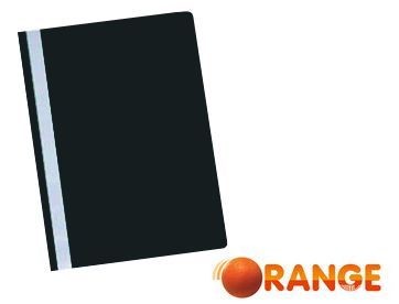 Скоросшиватель пластиковый 120/180 мкм, черный, Orange Peel (25/400) 1810-190