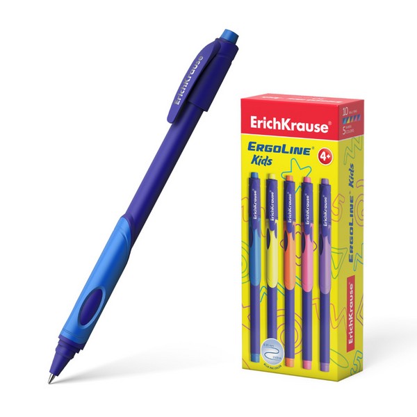 Ручка шариковая ErichKrause Ultra Glide ErgoLine Kids синяя 0.35мм (10/144) 41539