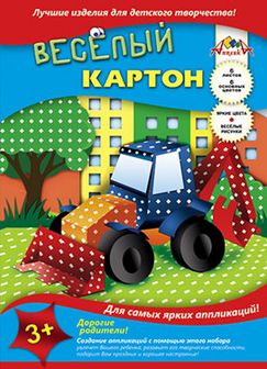 Набор цветного картона, двухстор., веселого, фА4, 6л., 6цв., "Ромбики", Апплика С0151-06