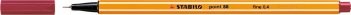 Ручка капил. Stabilo point-88 бордовая 0,4мм - популярная ручка для офиса (10) 88/19