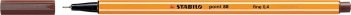 Ручка капил. Stabilo point-88 коричневый 0,4мм - популярная ручка для офиса (10) 88/38