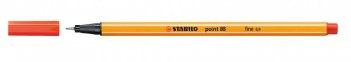 Ручка капил. Stabilo point-88 светло-красная 0,4мм - популярная ручка для офиса (10) 88/48