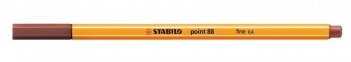 Ручка капил. Stabilo point-88 сиенна 0,4мм - популярная ручка для офиса (10) 88/75