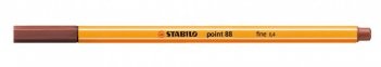 Ручка капиллярная Stabilo point-88 сиенна 0,4мм - популярная ручка для офиса (10) 88/75