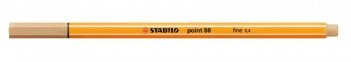 Ручка капил. Stabilo point-88 светлая охра 0,4мм - популярная ручка для офиса (10) 88/88