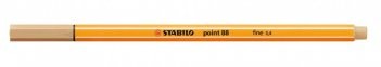 Ручка капиллярная Stabilo point-88 светлая охра 0,4мм - популярная ручка для офиса (10) 88/88