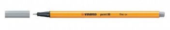 Ручка капиллярная Stabilo point-88 серая холодная 0,4мм - популярная ручка для офиса (10) 88/95