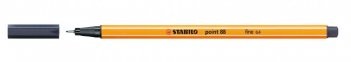Ручка капил. Stabilo point-88 сине-серая 0,4мм - популярная ручка для офиса (10) 88/98