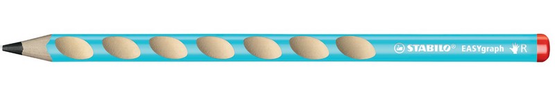 Карандаш чернограф. Stabilo EASY GRAPH для правшей треугольный, голубой 322/02-HB