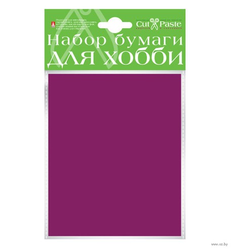 Набор для творчества: "Бумага крашенная в массе", 10л., А6, 120г/м2, фуксия Альт 2-064/11