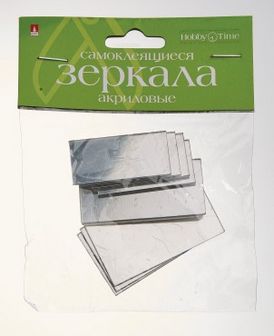 ЗЕРКАЛА ДЛЯ ДЕКОРИРОВАНИЯ САМОКЛЕЯЩИЕСЯ (АКРИЛ), 8 ШТ. НАБОР №2 "ПРЯМОУГОЛЬНИКИ" 2-472/02