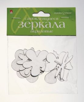 ЗЕРКАЛА ДЛЯ ДЕКОРИРОВАНИЯ САМОКЛЕЯЩИЕСЯ (АКРИЛ), 8 ШТ. НАБОР №7 "ЦВЕТОЧНАЯ ФАНТАЗИЯ" 2-472/07