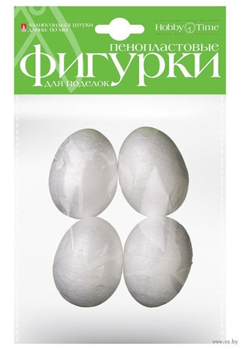 ПЕНОПЛАСТОВЫЕ ФИГУРКИ. ЭЛЛИПСОИДЫ, 60 ММ, 4 ШТ. 2-203/03