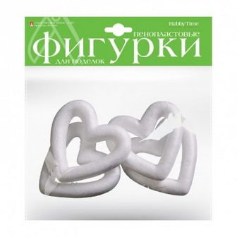 ПЕНОПЛАСТОВЫЕ ФИГУРКИ "СЕРДЕЧКИ ФИГУРНЫЕ", 80 ММ, 4 ШТ. 2-204/12