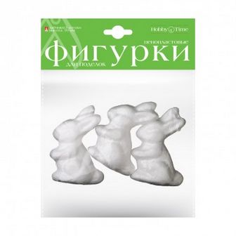 ПЕНОПЛАСТОВЫЕ ФИГУРКИ. ЗАЙЧИКИ, 70 ММ, 3 ШТ. 2-208/01